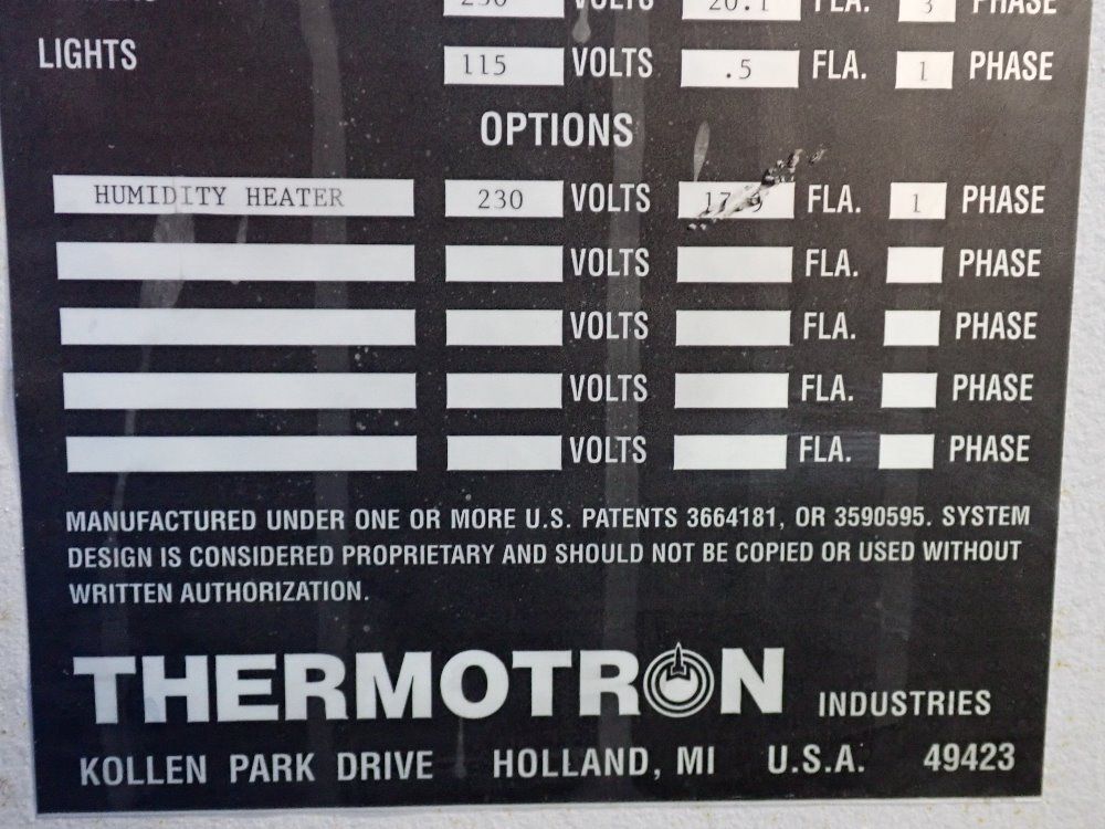 Thermotron Environmental Chamber W Heating Cooling Unit