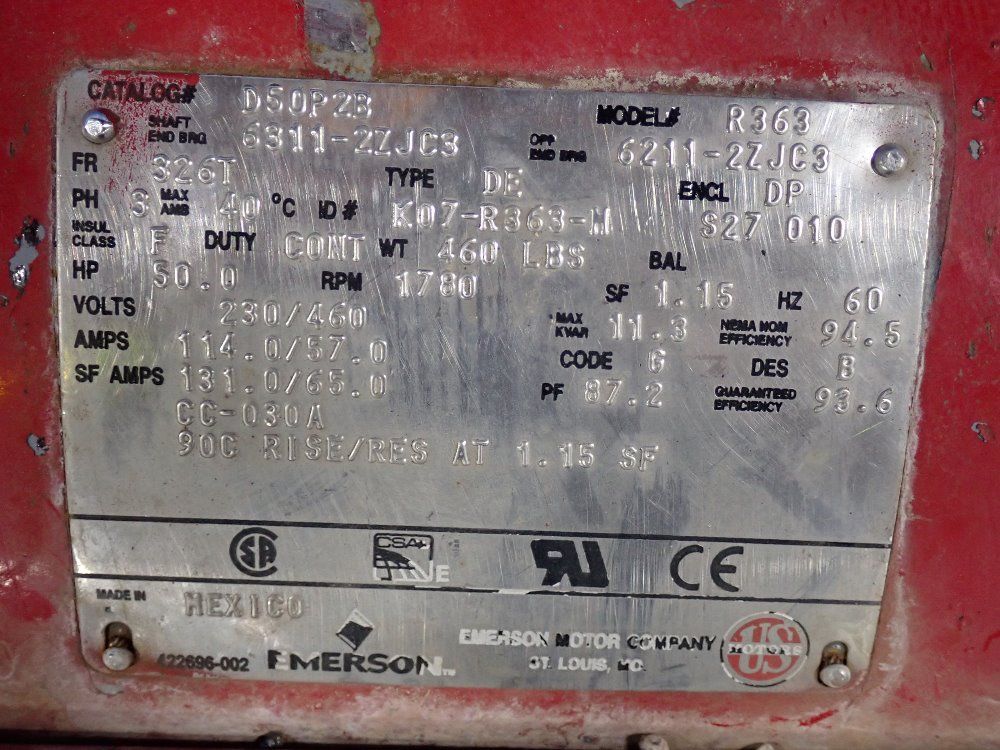 Bell & Gossett 50 Hp Pump