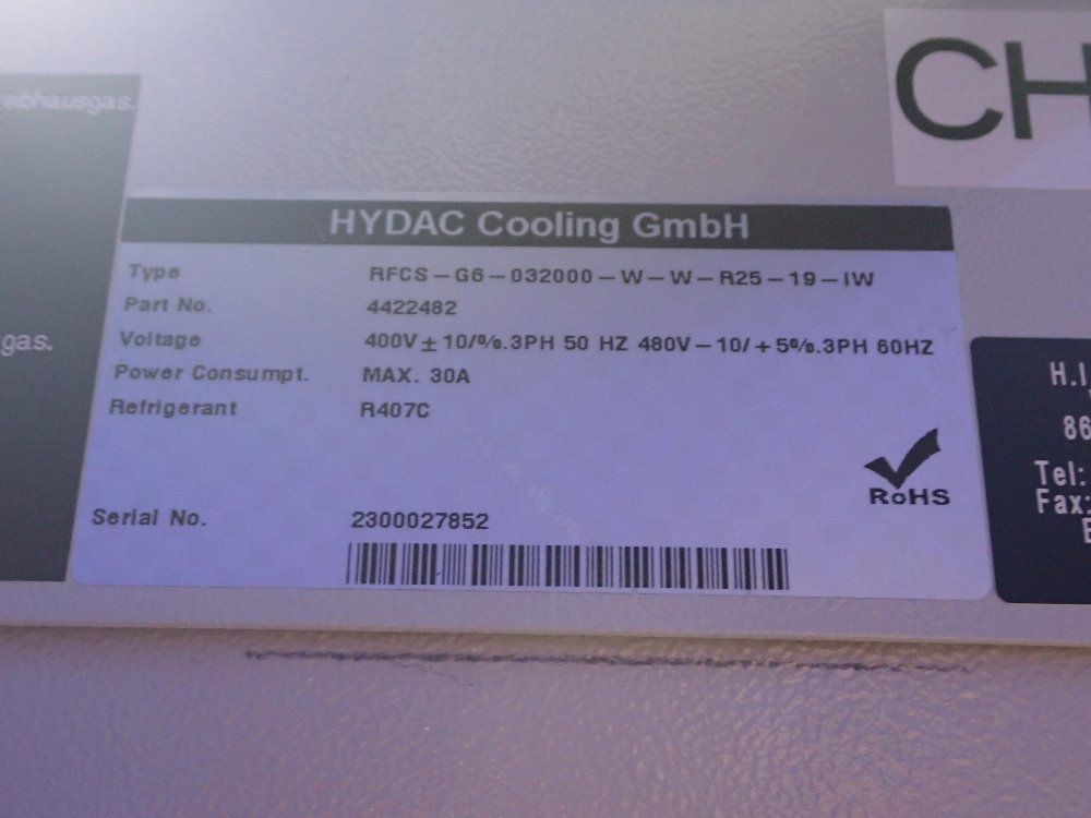 Hydac Chiller - Rfcs-66-032000-w-w-r25-19-iw