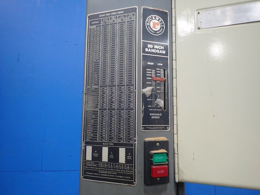 Rockwell 20" Vertical Band Saw - 28-3x5