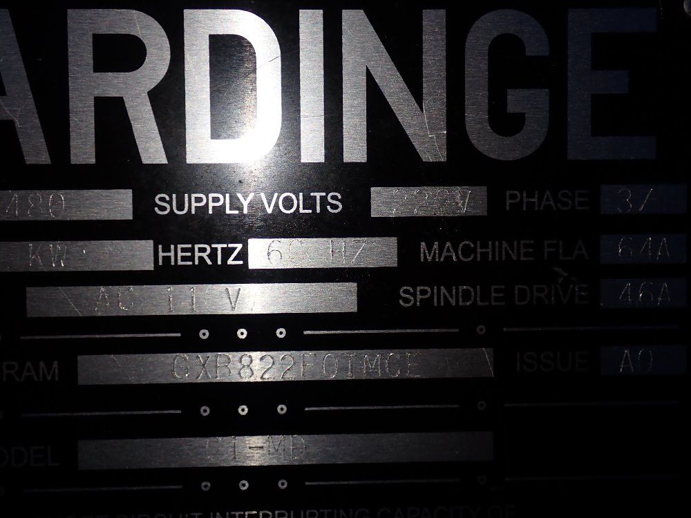 Hardinge 15 1/2" X 23 1/2" Cnc Vmc - Gx 480