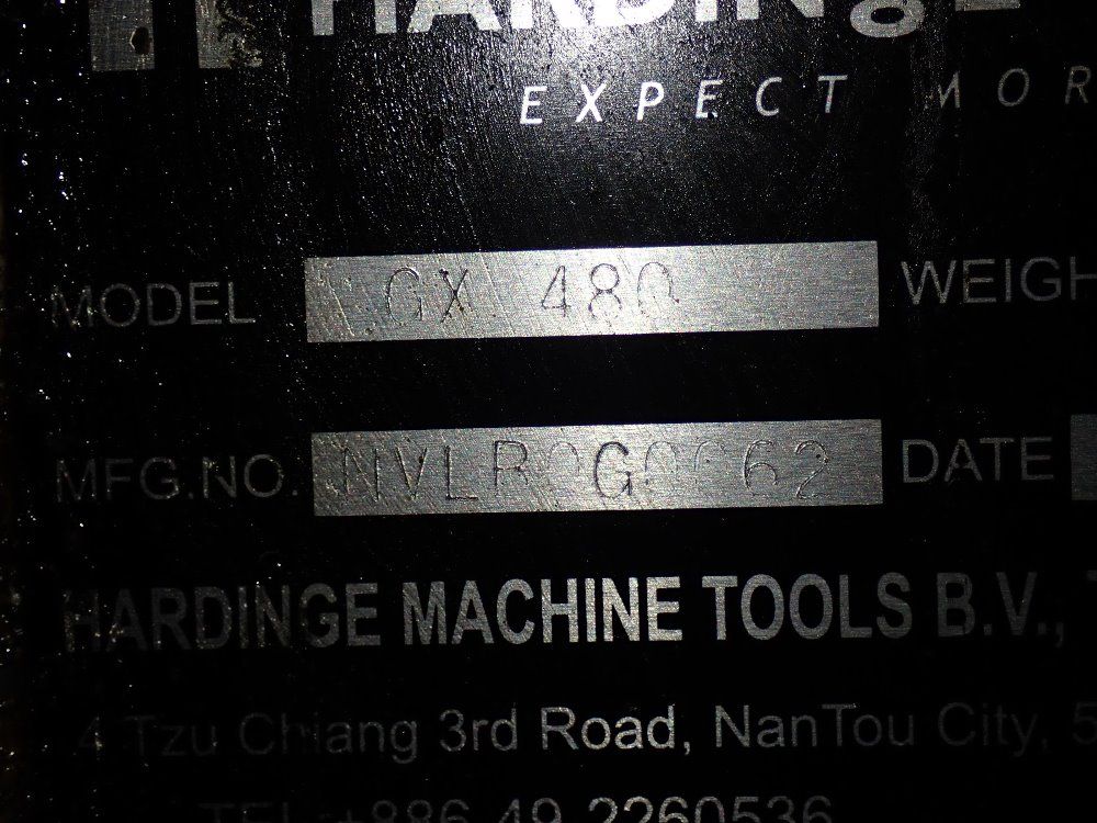 Hardinge 15 1/2" X 23 1/2" Cnc Vmc - Gx 480