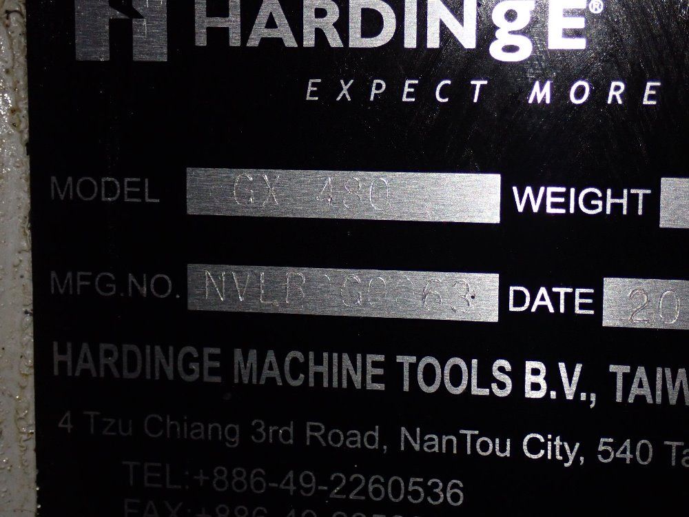 Hardinge 15 1/2" X 23 1/2" Cnc Vmc - Gx 480