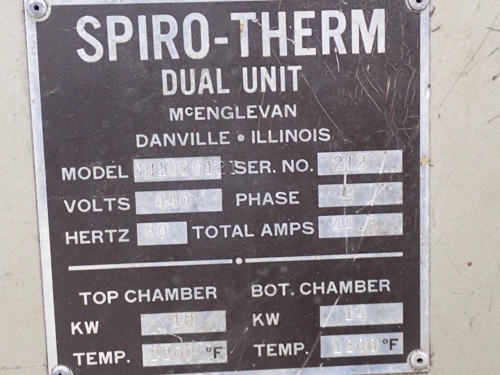 Spiro-therm Dual Chamber Furnace - Du102012i