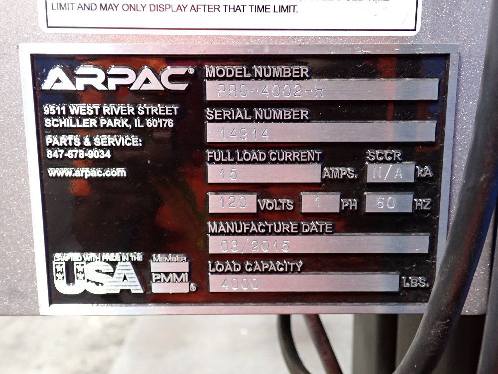 Arpac 4000 Lbs Stretch Wrapper - Pro-4002-h