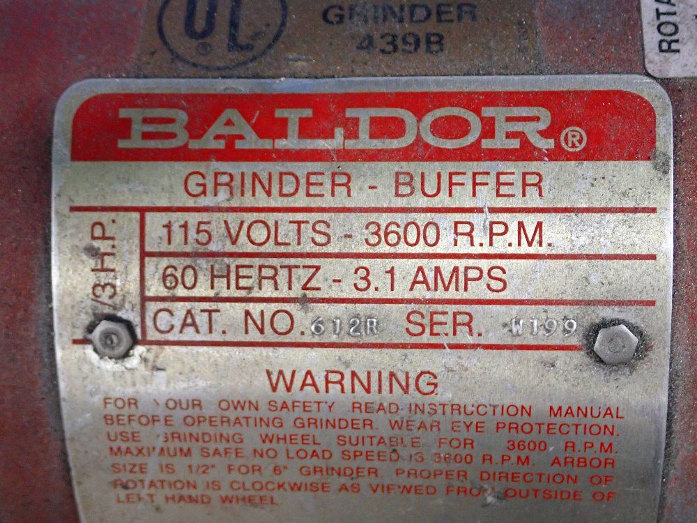 Baldor 2 1/2" Grinder/buffer - 612r