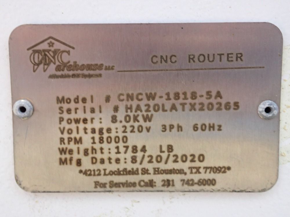 Cnc Warehouse 18x18x24 Cnc Router  Ha20latx20265