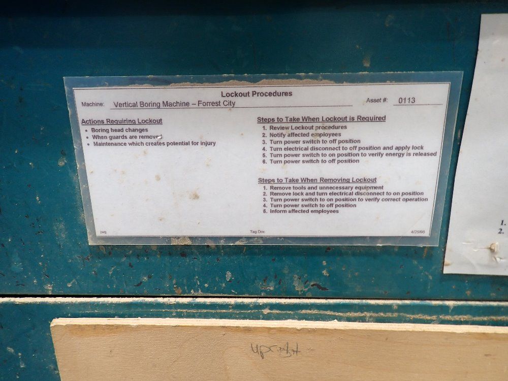 Forest City 17" Vertical Boring Machine