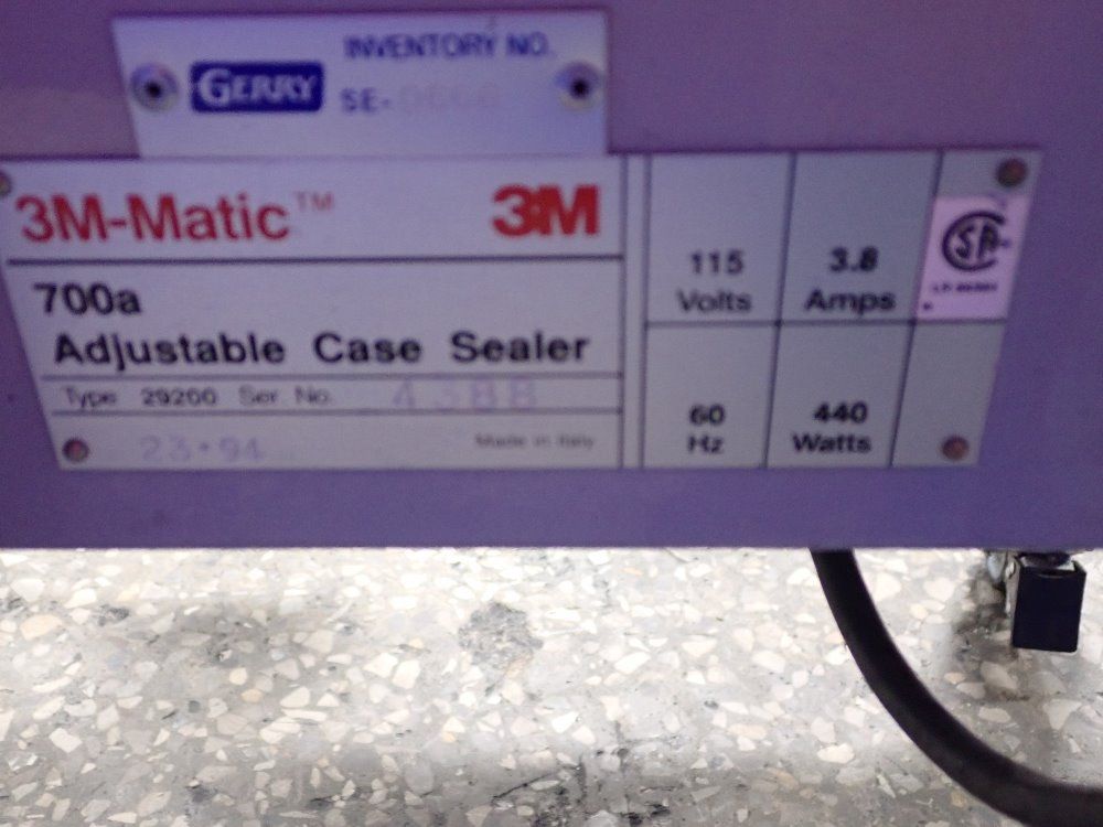 3m 12" X 36" X 12" Id Case Sealing Equipment - 700a