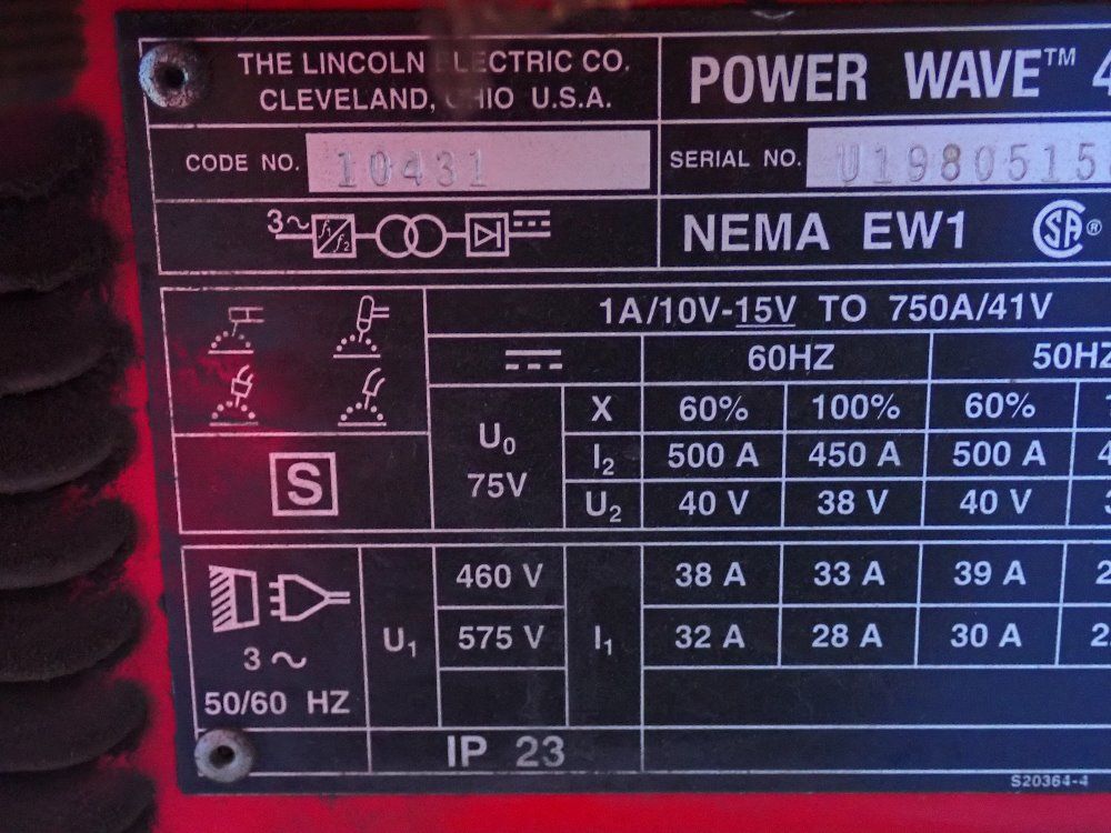 Lincoln Electric 450 Amp Welder - Power Wave 450