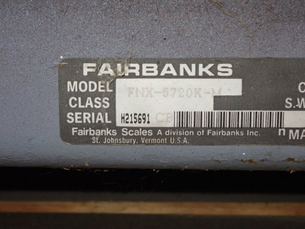 Fairbanks 20000 Lbs Scale - Fnx-5720k-m