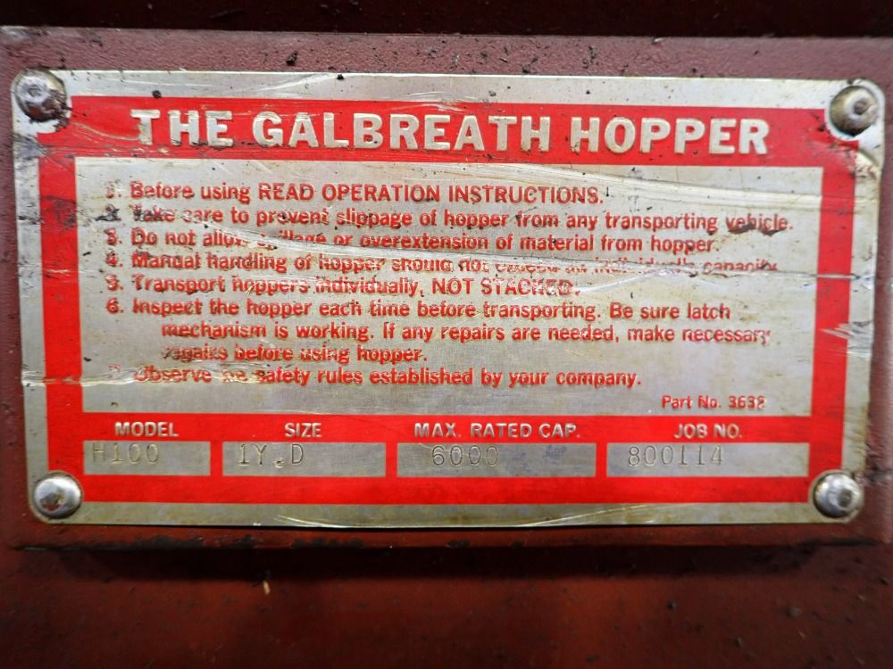Galbreath Hopper 6000 Self Dumping Hopper - H 100