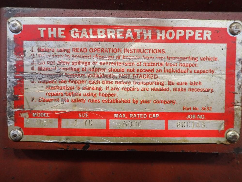 Galbreath Hopper 6000 Self Dumping Hopper - H 100