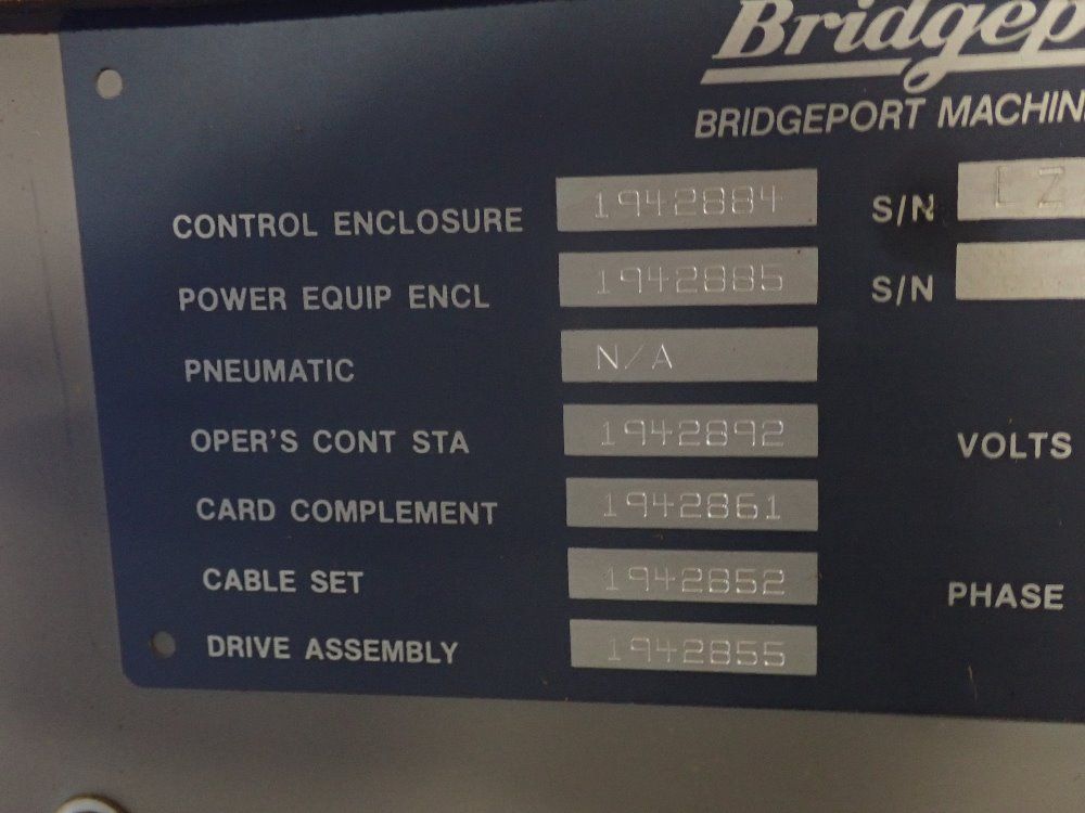 Bridgeport 9" X 48" Cnc Vertical Mill - Ez-trak Sx