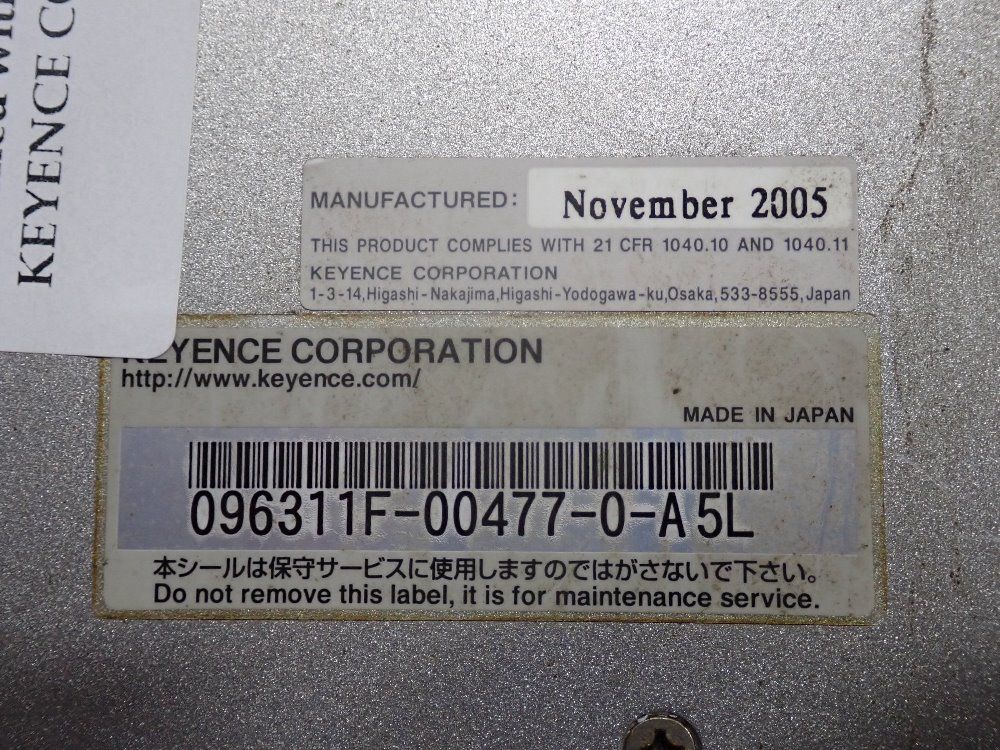 Keyence Laser Marker - Ml-g9311f