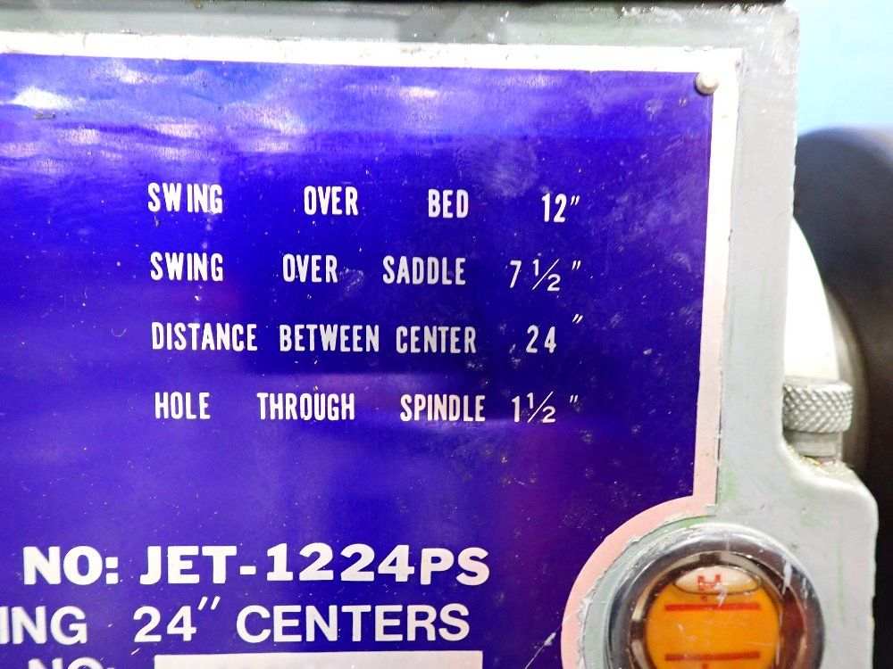 Jet 12" Swing 24" Centers Lathe - Jet-1224ps