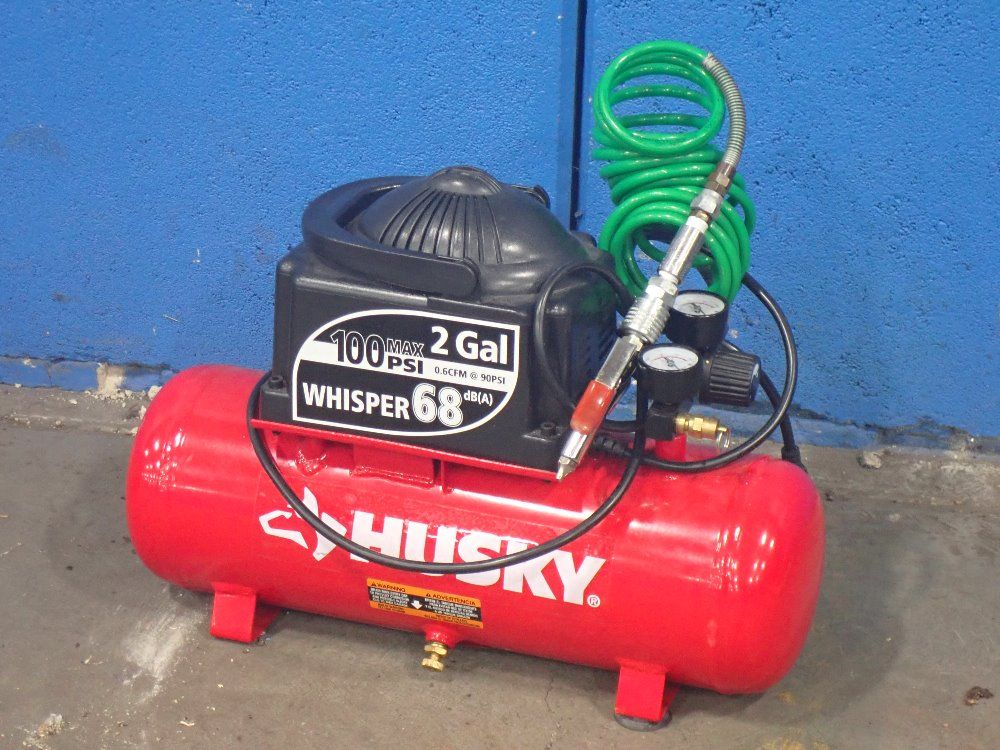 Husky 100 Psi (.6 Cfm@90 Psi) Portable Electric Air Compressor - Hd1004tk (whisper 68)