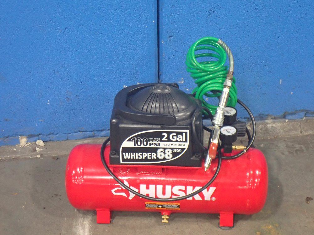 Husky 100 Psi (.6 Cfm@90 Psi) Portable Electric Air Compressor - Hd1004tk (whisper 68)