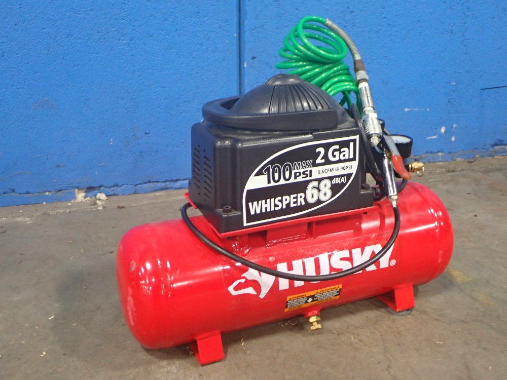Husky 100 Psi (.6 Cfm@90 Psi) Portable Electric Air Compressor - Hd1004tk (whisper 68)