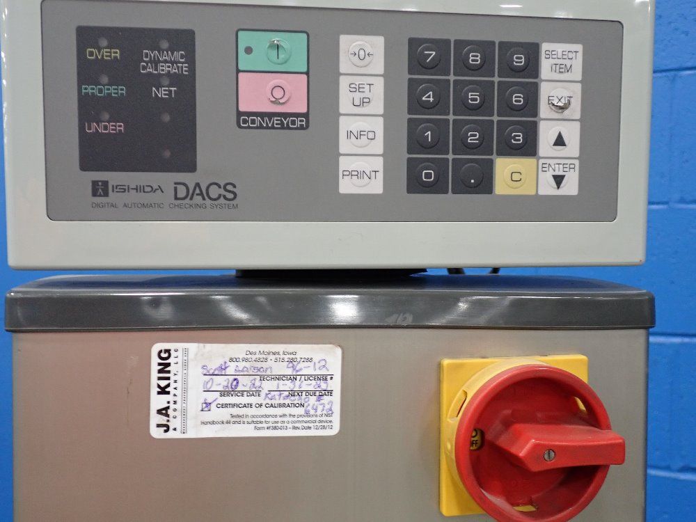 Ishida Belt Checkweigher - Dacs-w-050-sb/pb-i