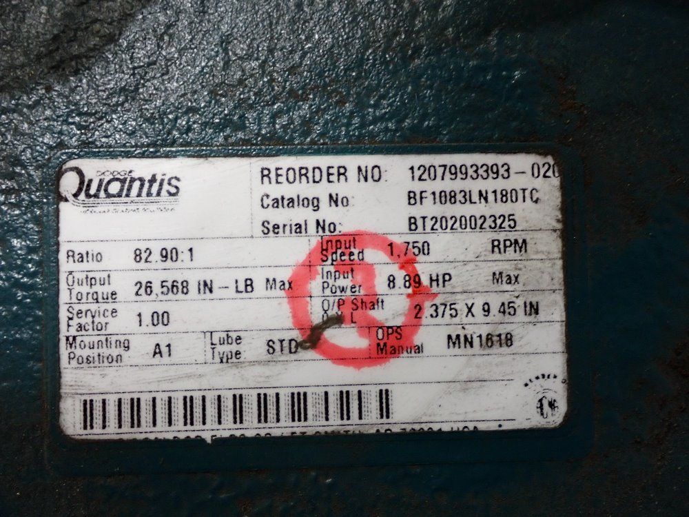 Quantis 8.89hp Gear Reducer - Bf1083ln180tc