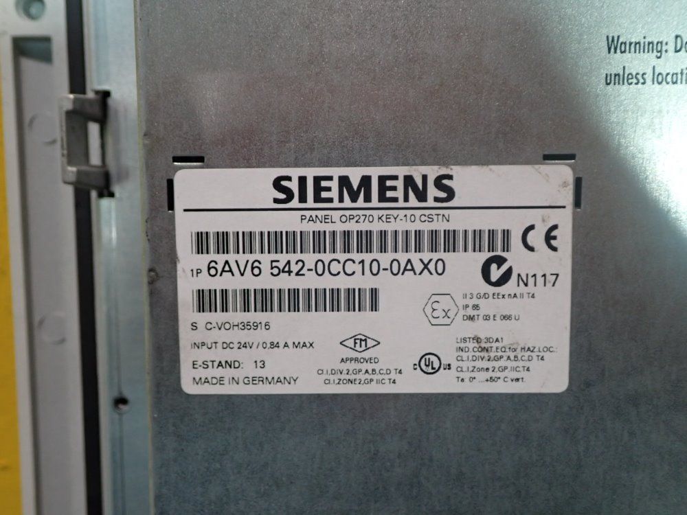 Siemens 6av6542-0cc10-0ax0 Operator Panel - 6av6542-0cc10-0ax0