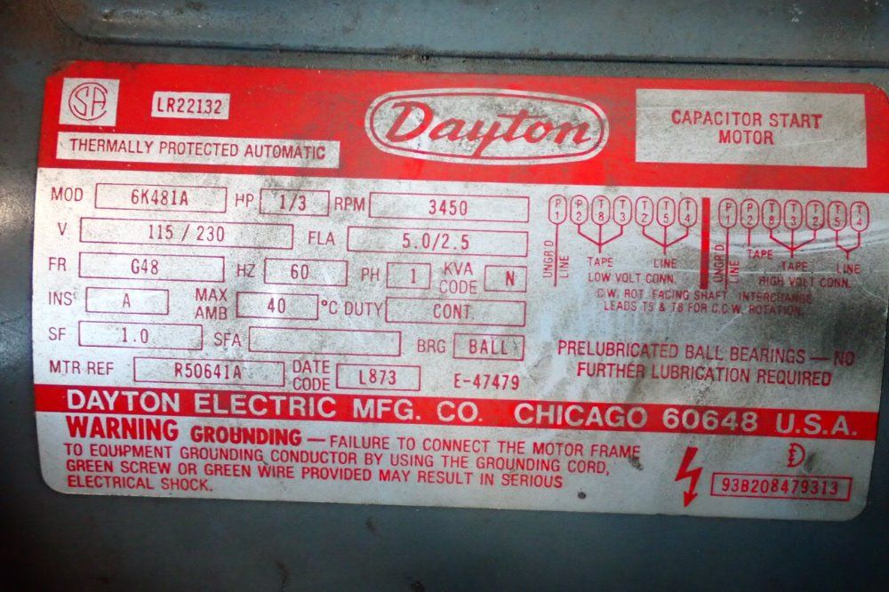 Dayton 1/3 Hp Blower - 2c820