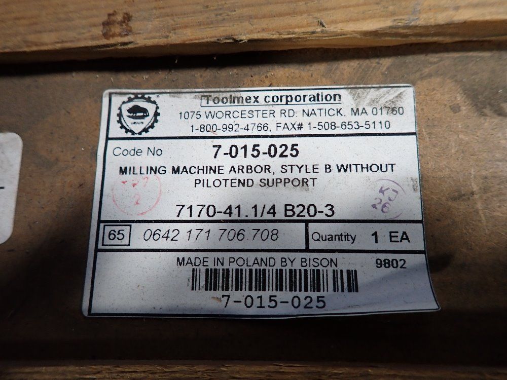 Toolmex Milling Machine Arbor