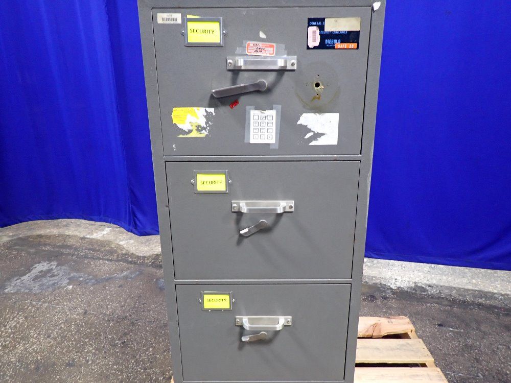 Diebold 4 Drawers Fire Proof File Cabinet