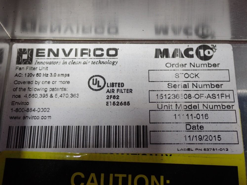 Envirco 24"x10"x48" Fan-filter Units - 11111-016