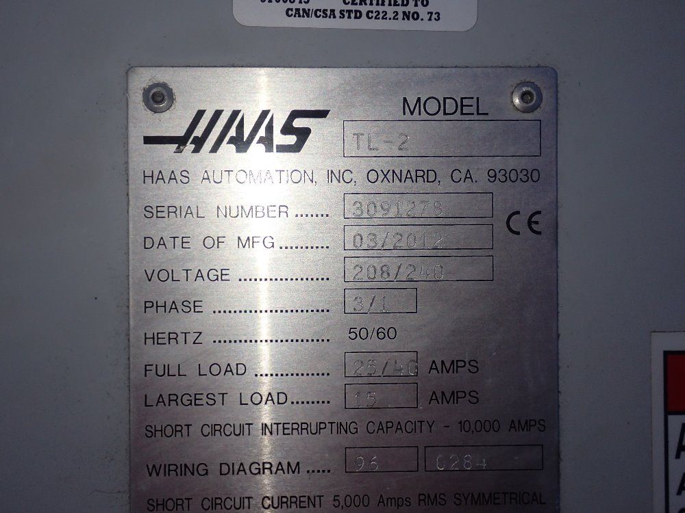 Haas Haas Tl2 Cnc Lathe