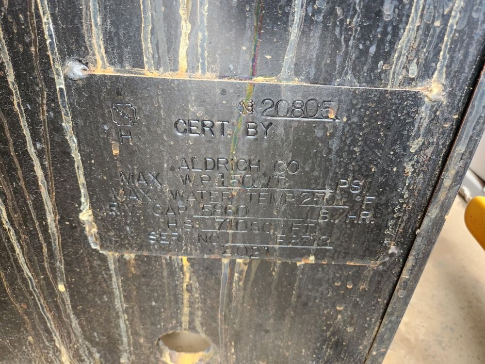 Aldrich 175 Hp Boiler - A3w4-175-g