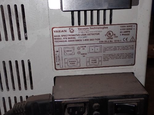 Varian Varian 979 Helium Leak Detector
