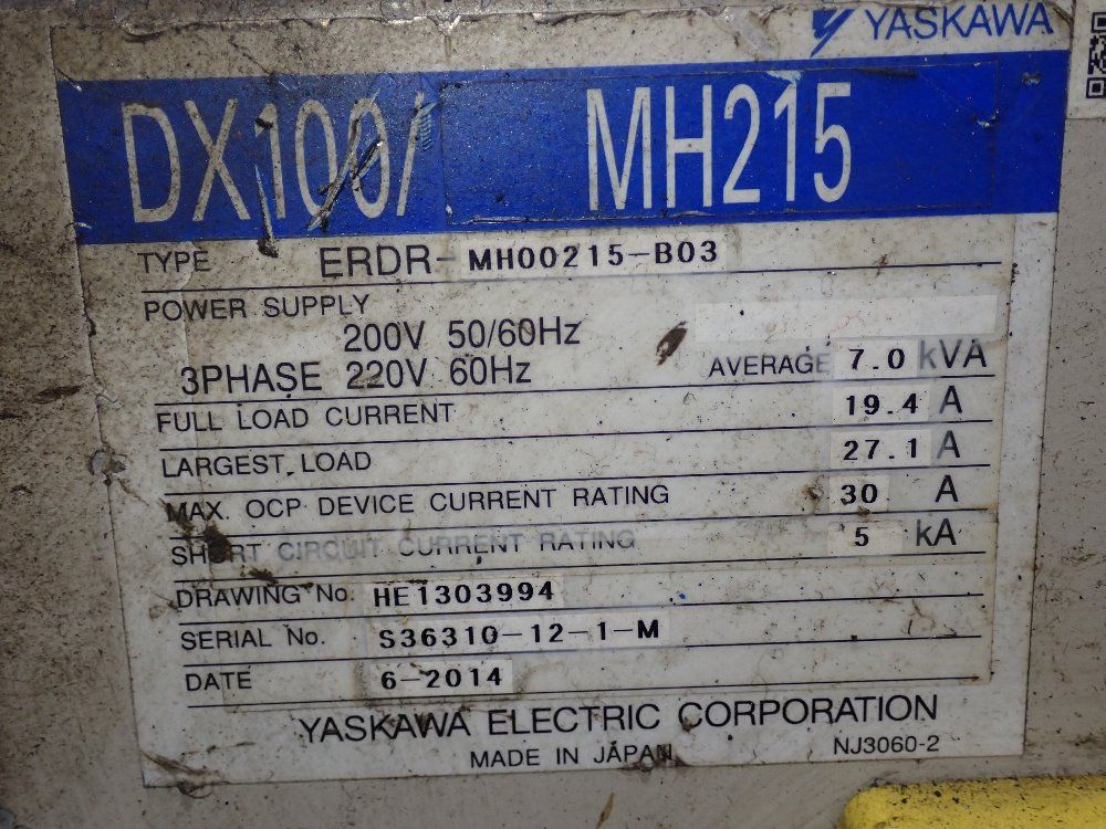 Yaskawa / Motoman 2014 Yaskawa / Motoman Mh215 Robot - Mh215