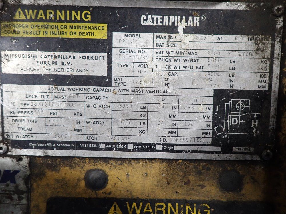 Caterpillar Caterpillar Ep20kt Electric Forklift