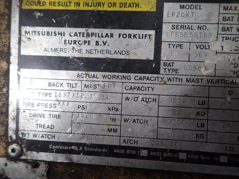 Caterpillar Caterpillar Ep20kt Electric Forklift