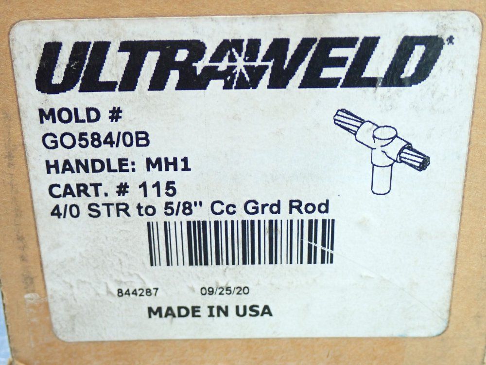 Ultraweld 4/0 To 5/8" Ground Rod Unit 4/0 To 5/8" - Go584/0b