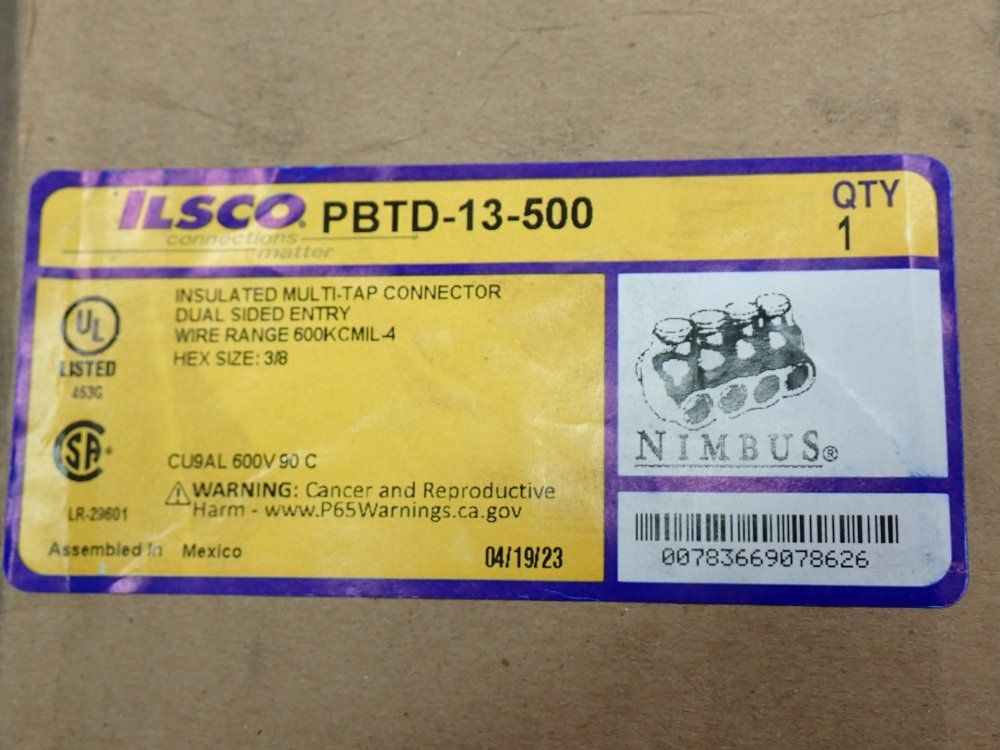 Ilsco Conductor Range 250-6 Multi-tap Connector - Pbtd-13-500