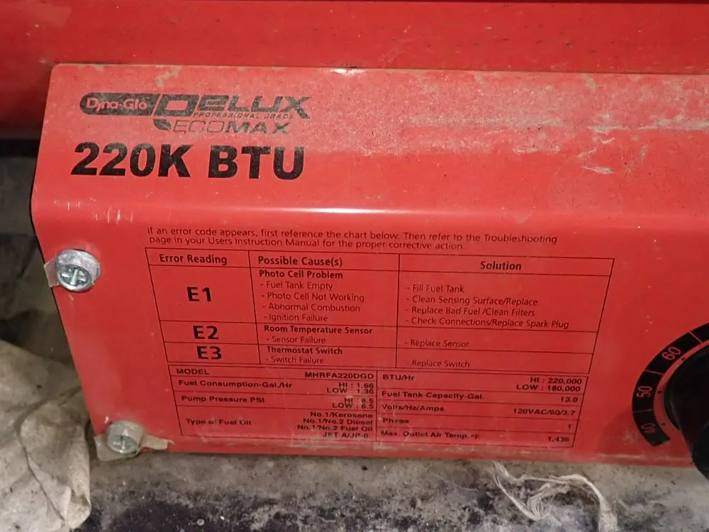 Dyna-glo 220000 Btu Forced Air Heater - Mhrfa220dgd