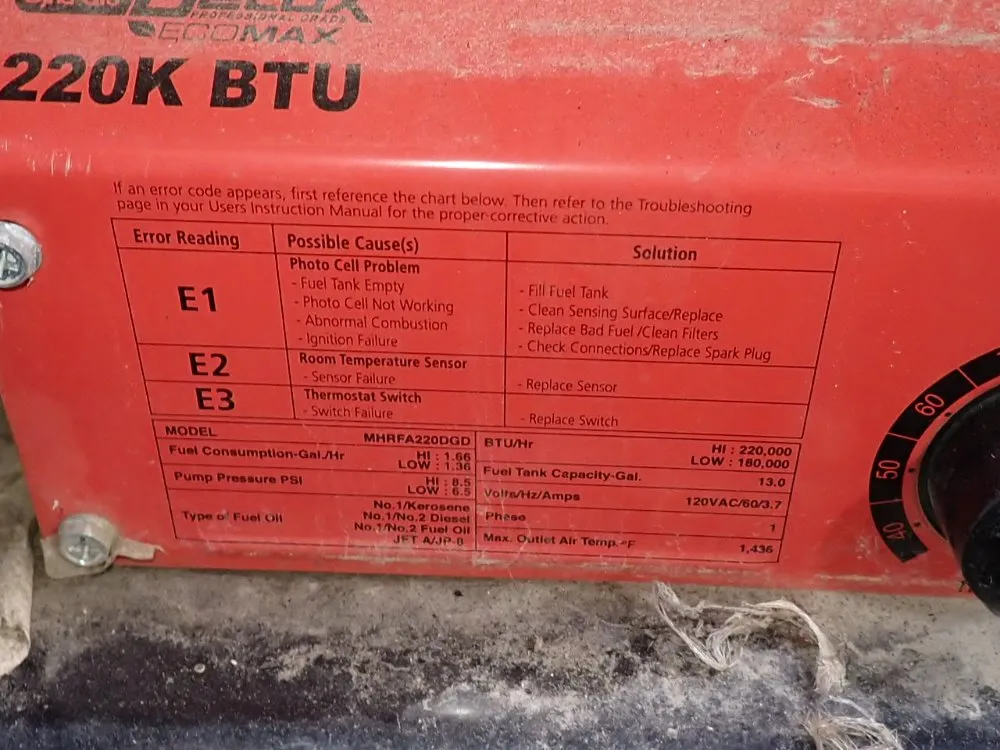 Dyna-glo 220000 Btu Forced Air Heater - Mhrfa220dgd