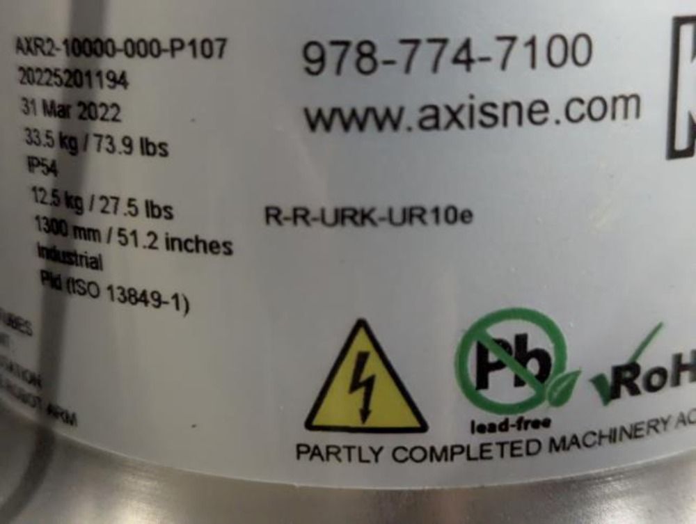 Universal Robot - Commission Due On Sale Of Universal Ur10e Robot - Ur10e