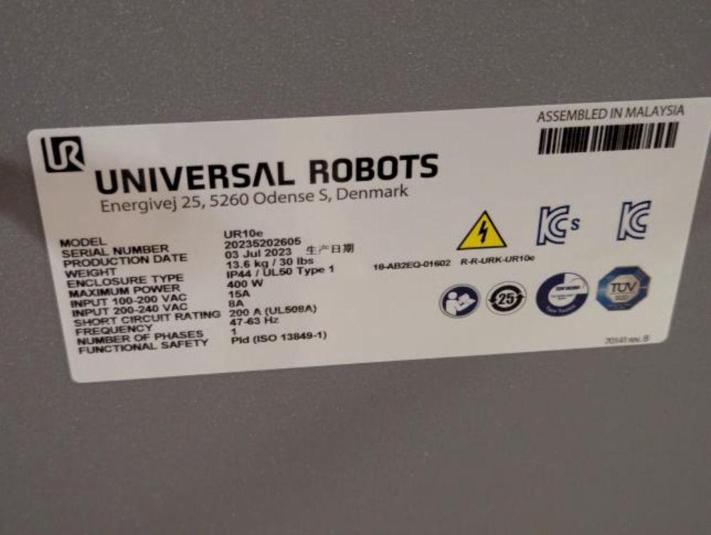 Universal Robot - Commission Due On Sale Of Universal Ur10e Robot - Ur10e