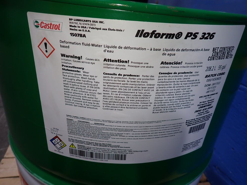 Castrol 55 Gal Hydraulic Oil - Iloform Ps326
