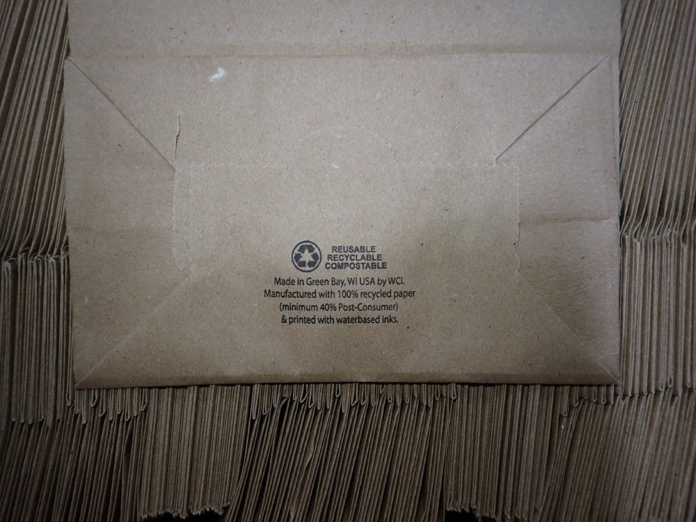 6 9/16" X 4" X 13 3/16" Paper Bags - Hwrn10