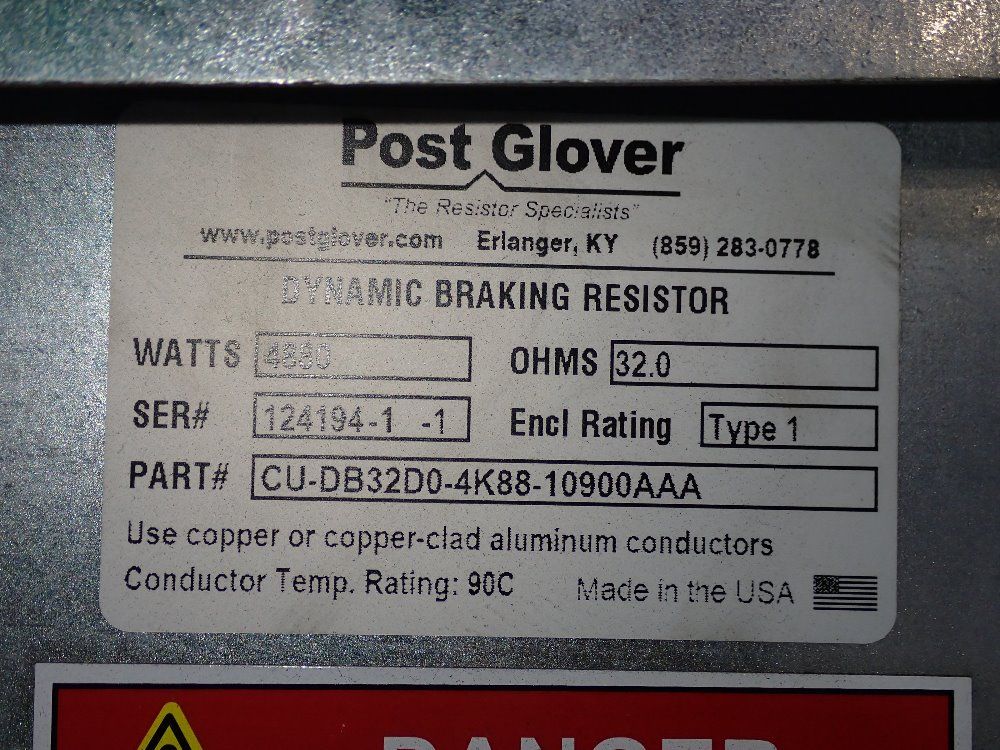 Post Glover Dynamic Braking Resistor