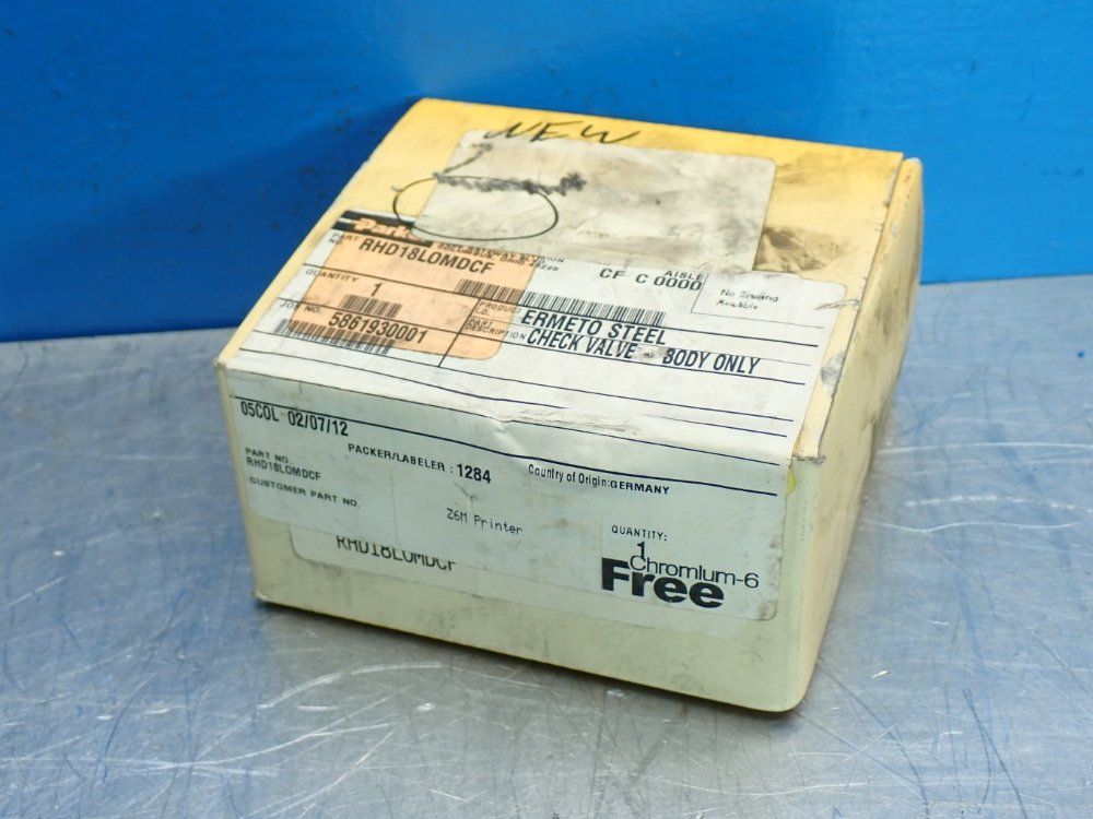 Parker Check Valve Unit - Rhd18lomdcf