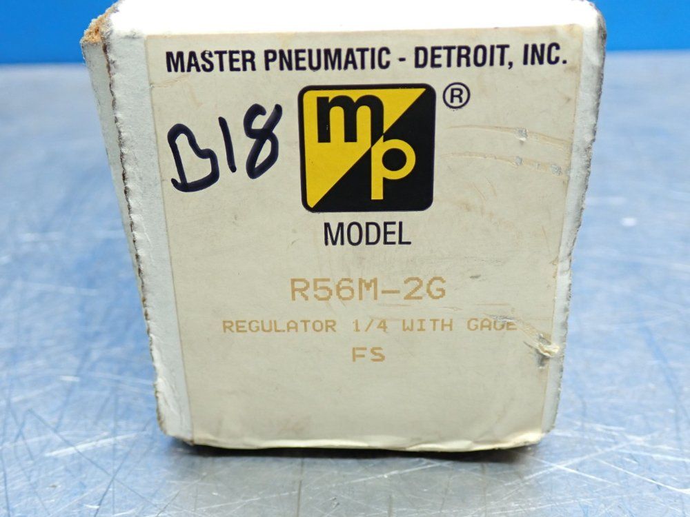 Master Pneumatic 1/4 Pneumatic Regulator W/ Gauge - R56m-2g
