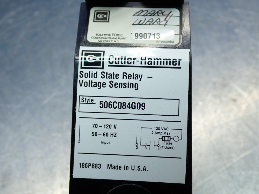 Cutler+hammer Industrial Sold State Relay Unit - 506c084g09