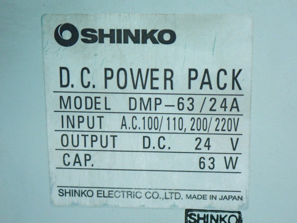 Shinko Dc Power Supply Power Pack - Dmp-63/24a