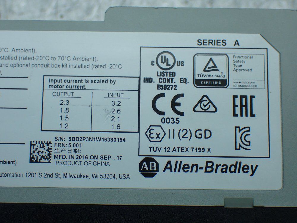 Allen-bradley Powerflex 525 Ac Servo Drive - 25b-d2p3n114